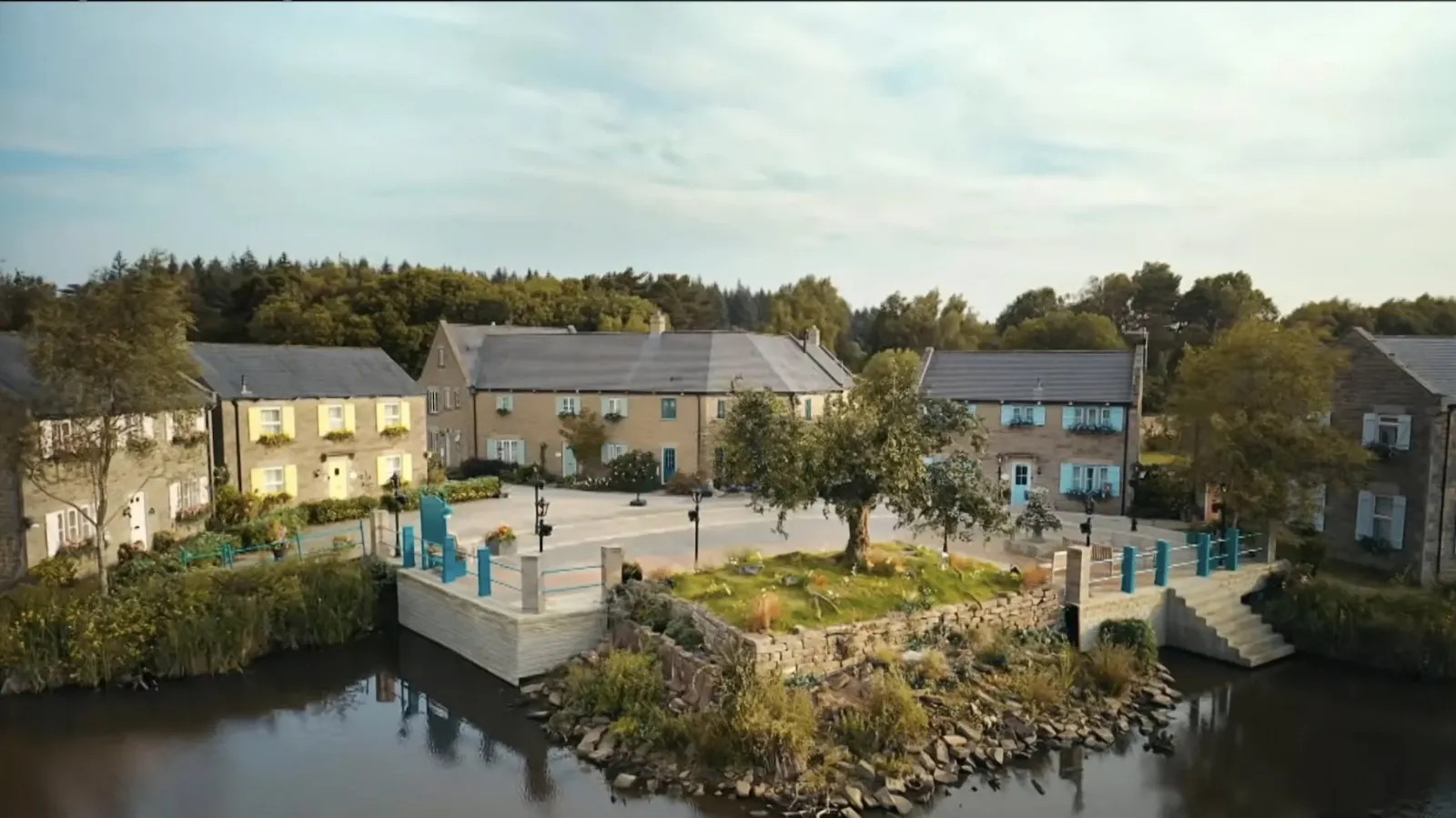 Exterior village set built for ITV